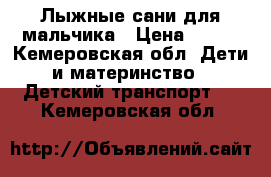 Лыжные сани для мальчика › Цена ­ 800 - Кемеровская обл. Дети и материнство » Детский транспорт   . Кемеровская обл.